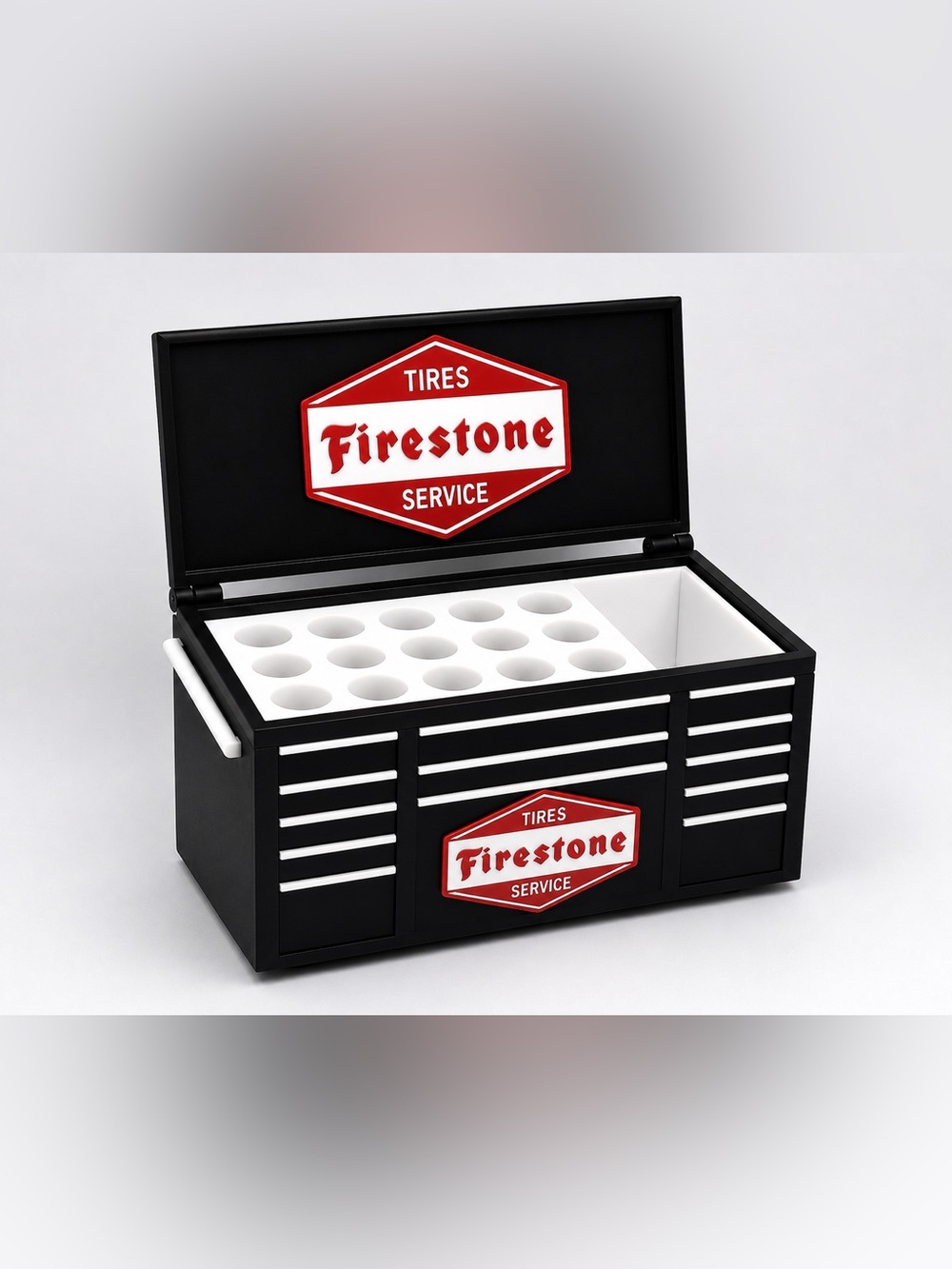 Firestone Mini Toolbox Pen And Trinket Holder Desk Top Organizer